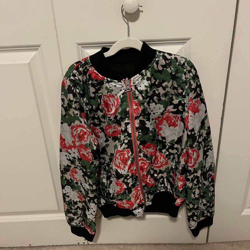 Kohl's Floral Camouflage Kids Jacket - Red, Green, Black